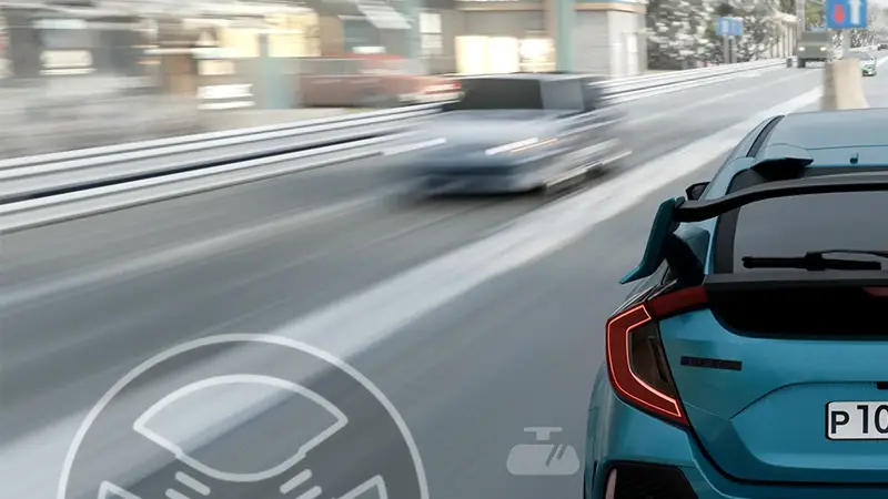 A beginner's first route out of the village in Traffic Racer Open World